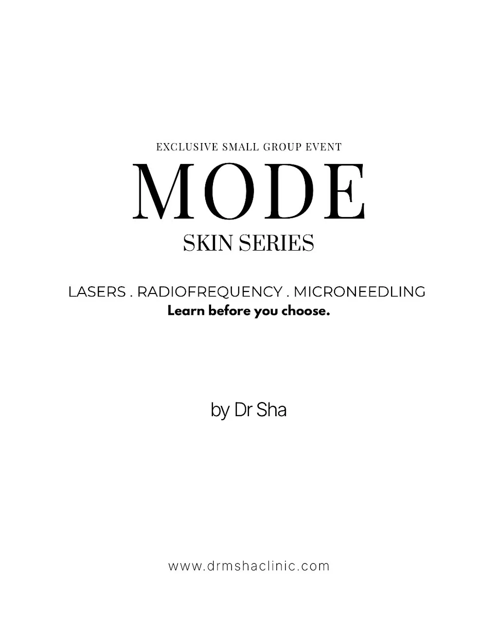 MODE Skin Series at Dr M.Sha Wellness and Aesthetics Clinic