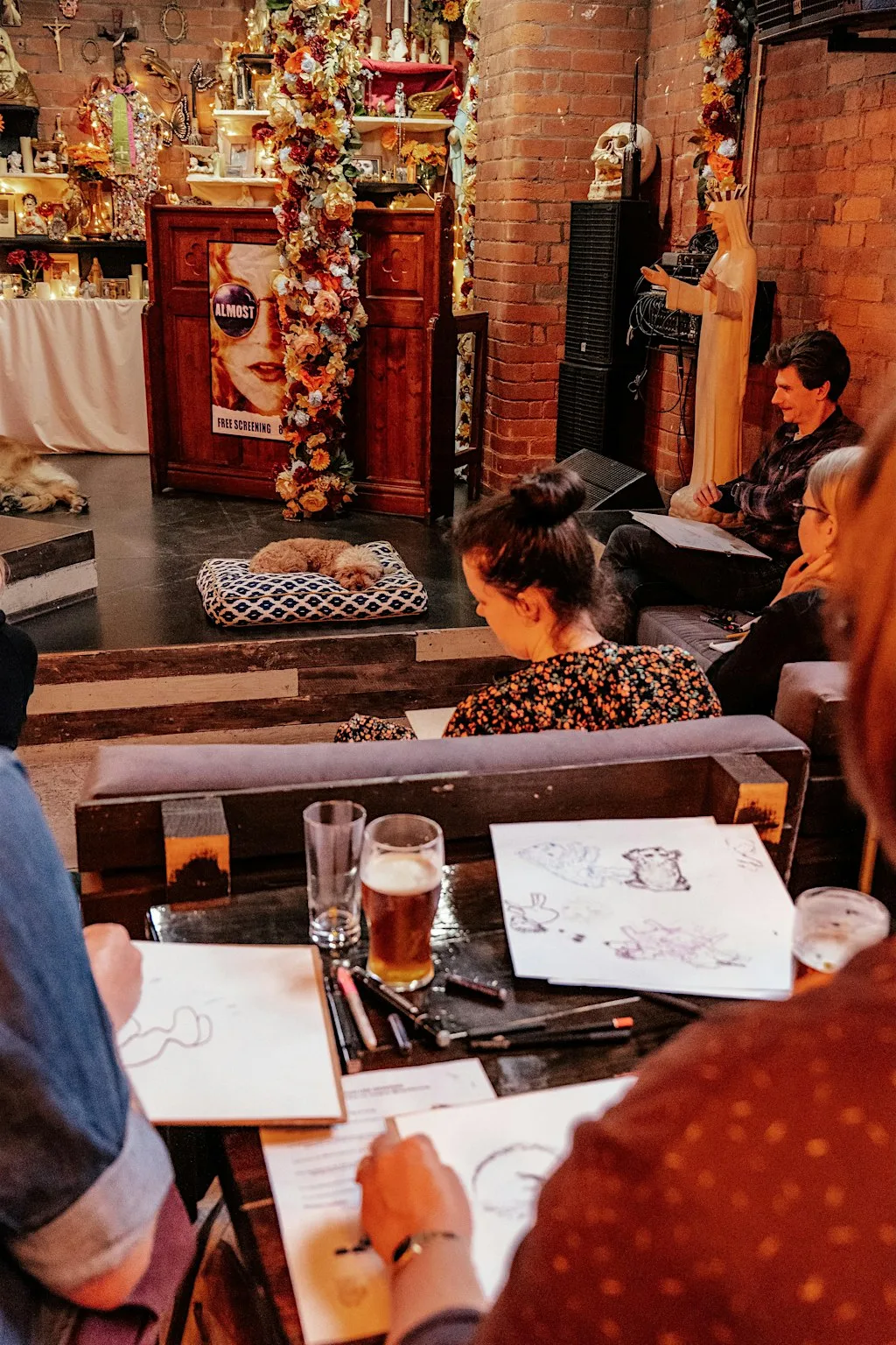 Dog Life Drawing - Church Temple of Fun at Church - Temple of Fun