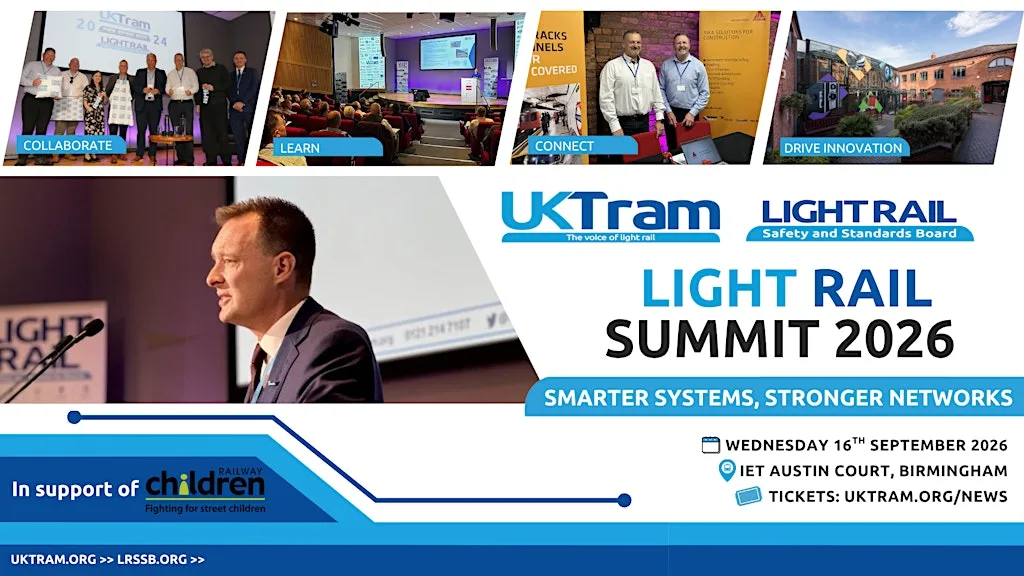 UKTram & LRSSB Light Rail Summit 2026: Smarter Systems, Stronger Networks. at IET Birmingham: Austin Court