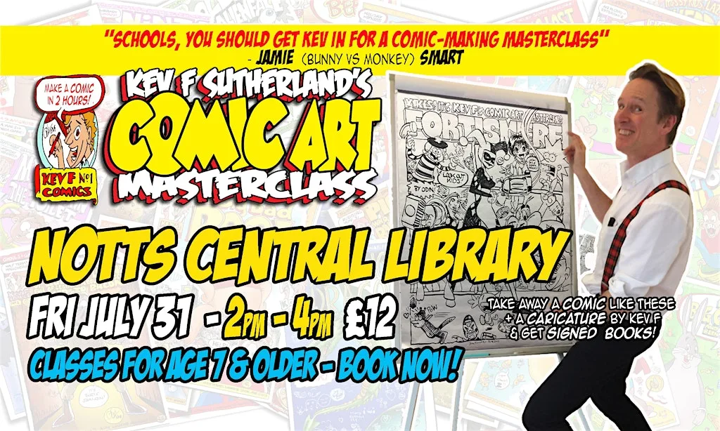 Kev F's Comic Art Masterclass - Notts Central Library at Nottingham Central Library