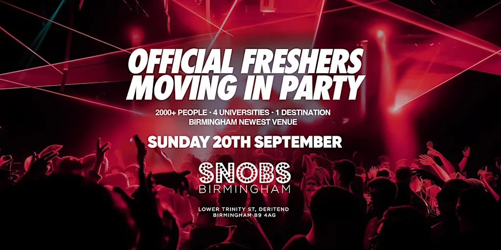 Official Birmingham Freshers Moving in Party 2026