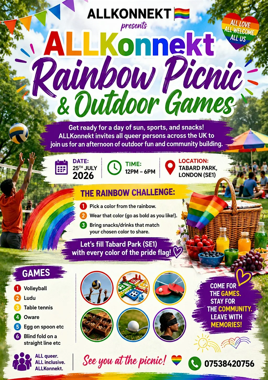 RAINBOW PICNIC at Tabard Gardens
