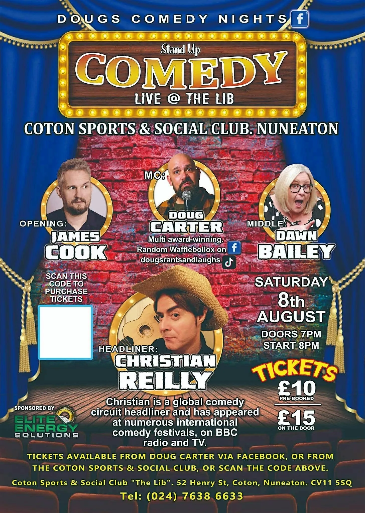 Doug’s Comedy Nights - This Saturday! at Coton Sports & Social Club "The Lib"