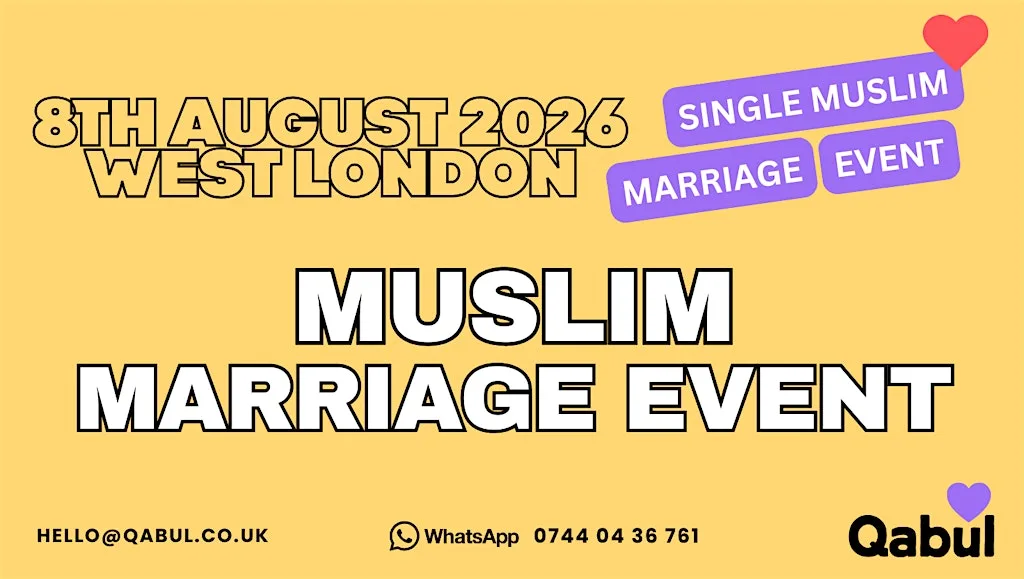 West London - MUSLIM MARRIAGE EVENT | 1-to-1 Single Muslim Meetup | 8-Aug at Best Western London Heathrow Ariel Hotel