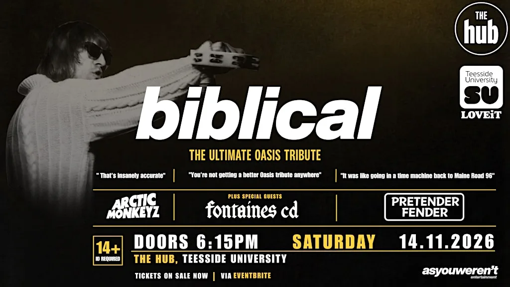 OASIS vs ARCTIC MONKEYS vs FONTAINES D.C. vs SAM FENDER – THE HUB, TEESSIDE at The Hub
