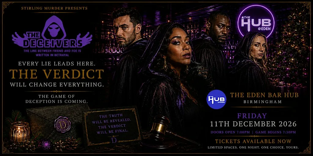 The Deceivers – A Live Traitors-Style Immersive Game Night at The Hub @ Eden Bar