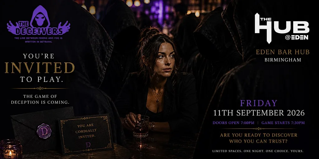 The Deceivers – A Live Traitors-Style Immersive Game Night at The Hub @ Eden Bar