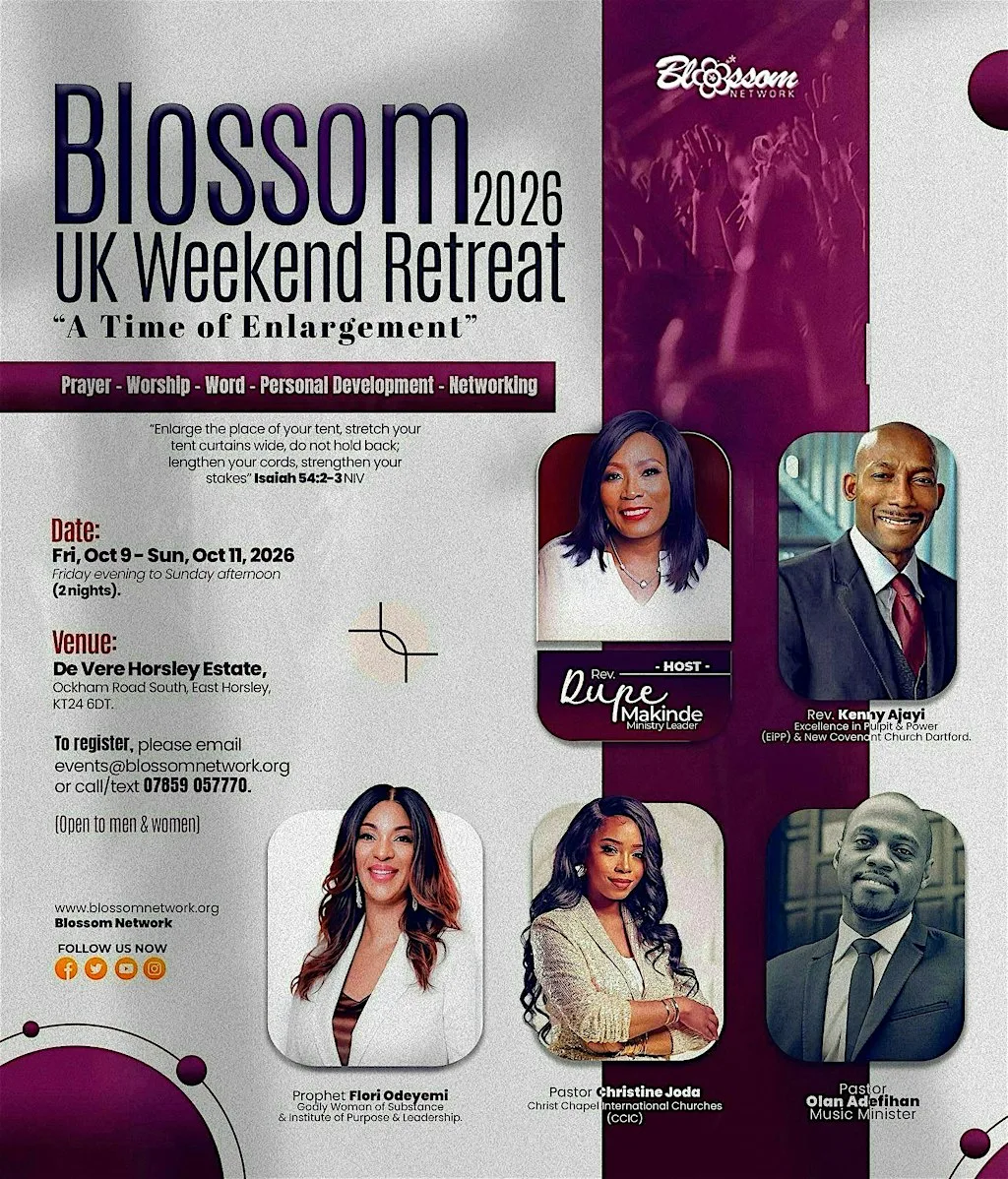 A Time of Enlargement | Blossom UK Weekend Retreat 2026