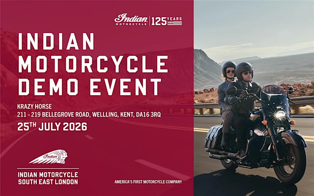 Indian Motorcycle 2026 Demo Event - South East London at 211-219 Bellegrove Rd