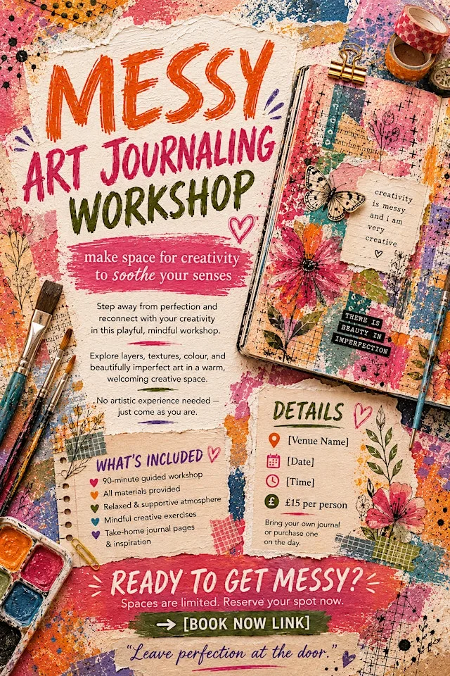 Messy Art Journal Workshop at Ultrasun2 Saltney