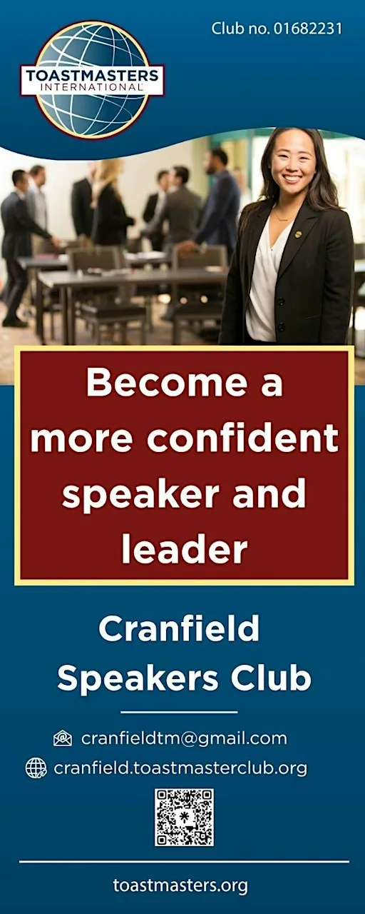 Cranfield Speakers Toastmasters - Fourth Wednesday of the Month