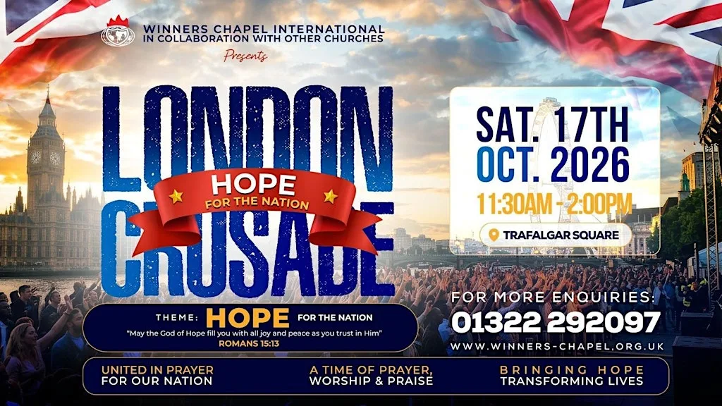 LONDON HOPE CRUSADE 2026 at Trafalgar Square