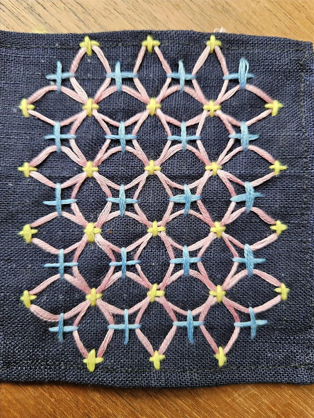 Japanese Kugurizashi sashiko stitching workshop at Calverley Old Hall