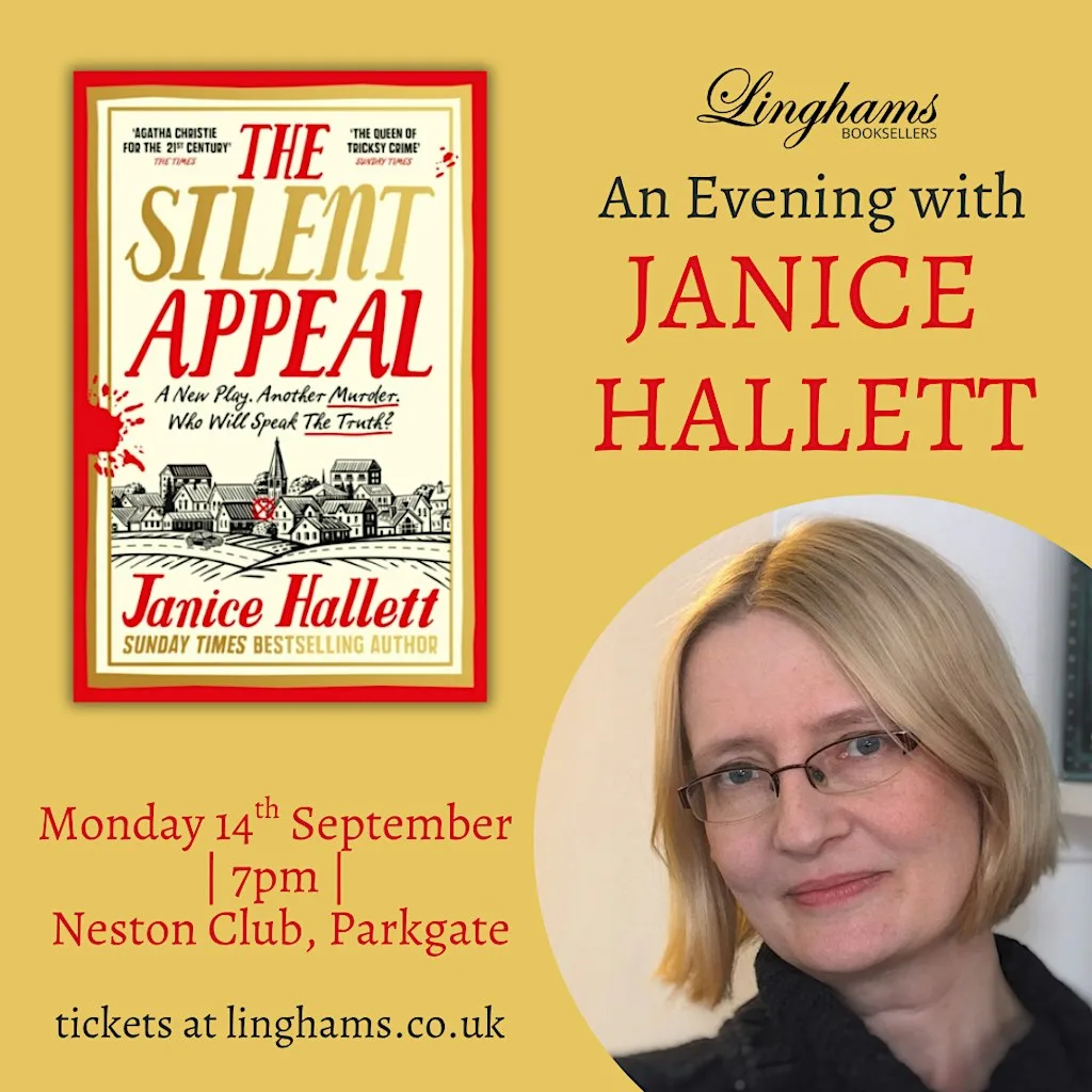 An evening with Janice Hallett | 14th September at The Neston Club - Parkgate Clubhouse