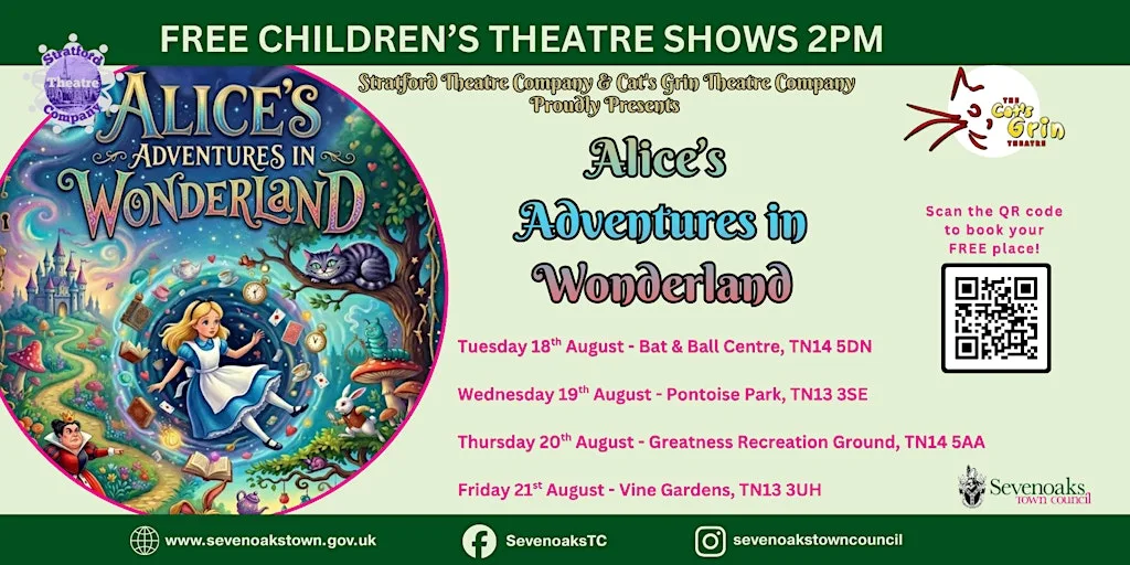 Alice’s Adventures in Wonderland Summer 2026 at Pontoise Close Play Area
