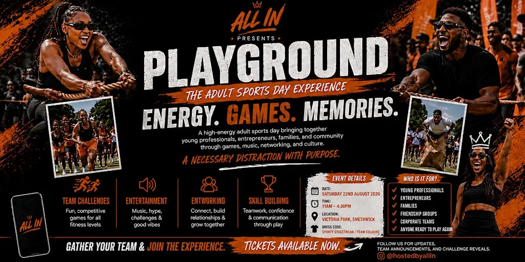 Playground -Adult sports day at Victoria Park