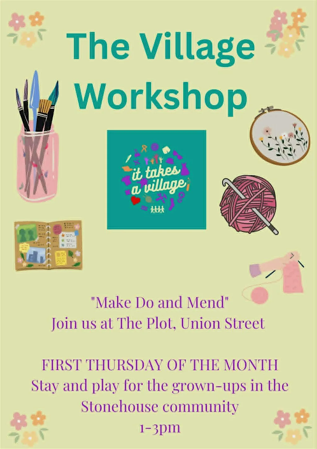 The Village Workshop - FREE afternoon crafty sessions for Stonehouse Folk