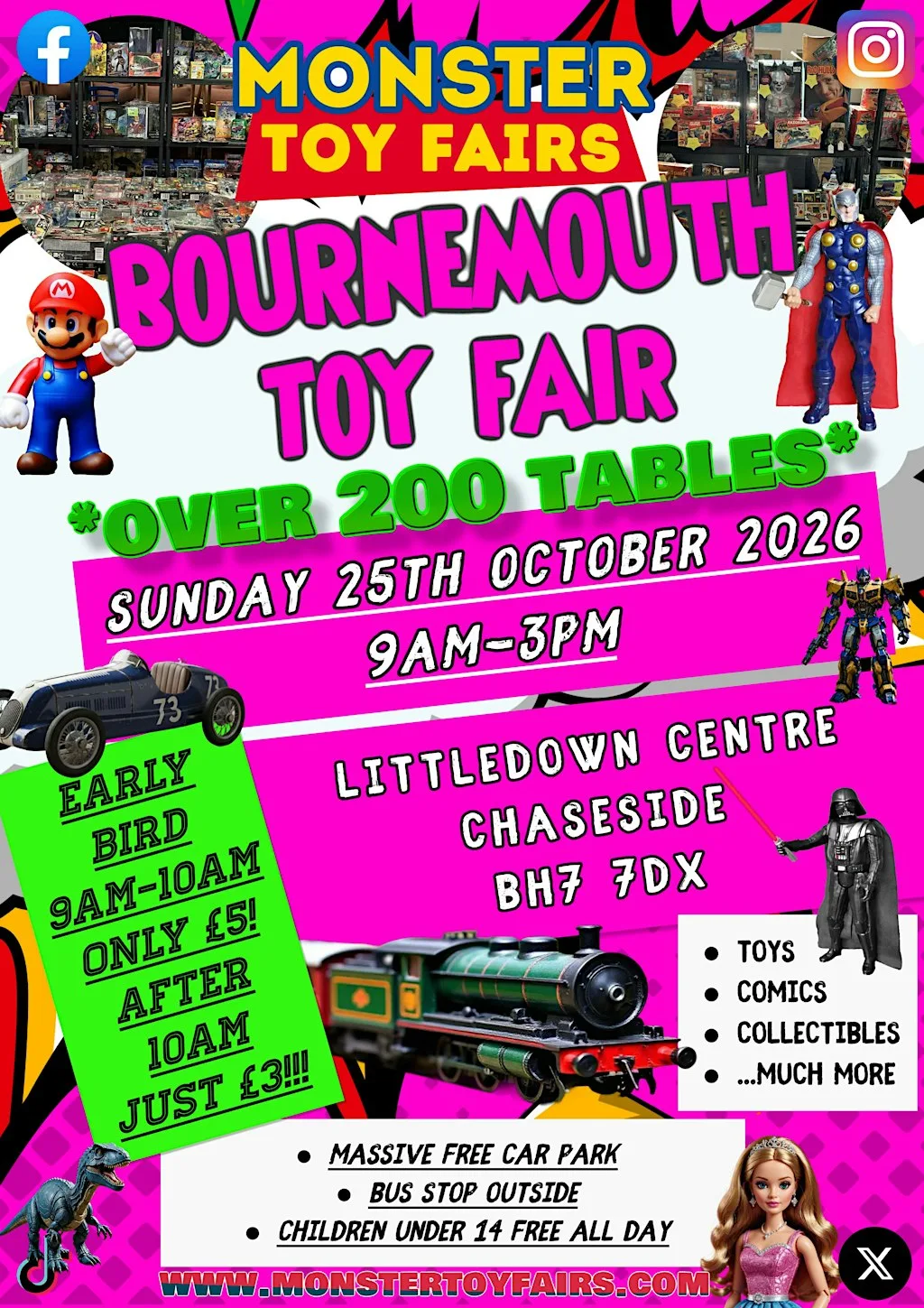 Bournemouth Toy Fair - The Biggest on the South Coast - over 200 tables at Littledown Centre