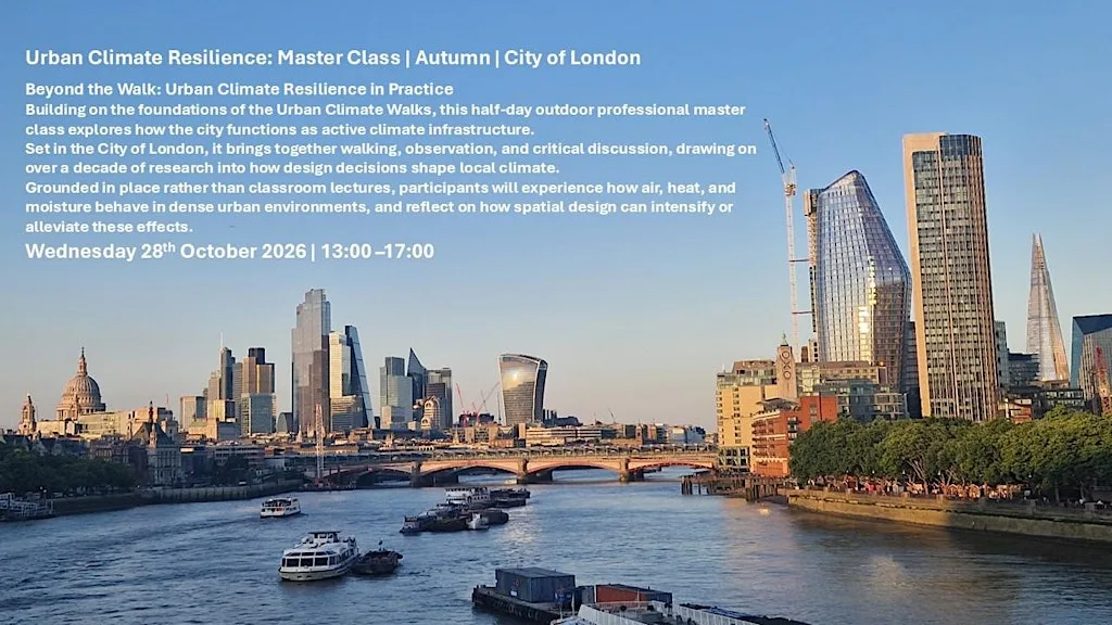 Urban Climate Resilience: Half-Day Master Class in the City of London at Martha Smith Memorial Drinking Fountain