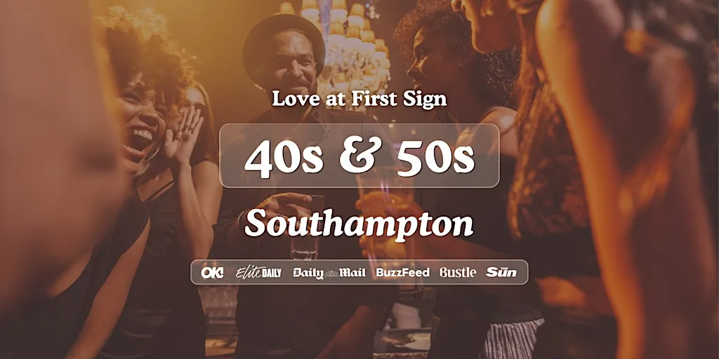 Southampton Singles Night, 40s & 50s | Turtle Bay | Love at First Sign at Turtle Bay Southamtpon