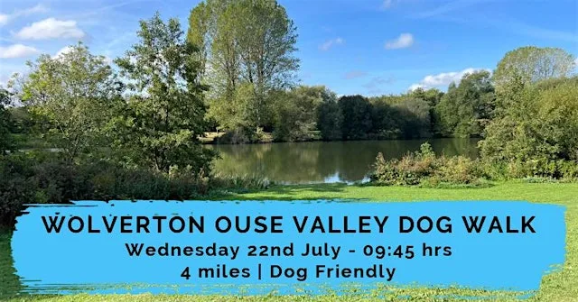 WOLVERTON OUSE VALLEY DOG WALK | 4 MILES | MODERATE| BUCKS at Wolverton Mill Car Park (no parking charge)