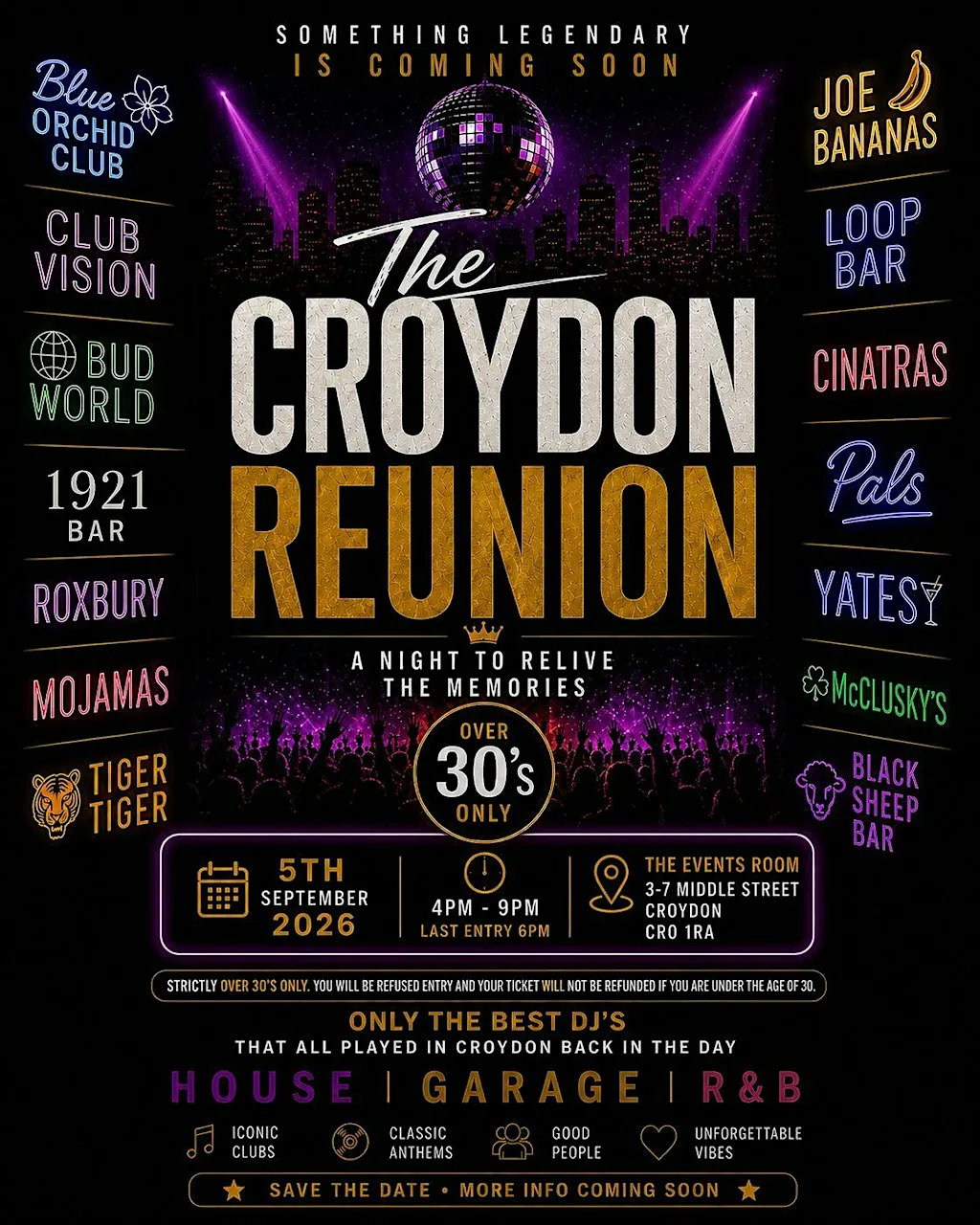 THE CROYDON REUNION at The Event Rooms
