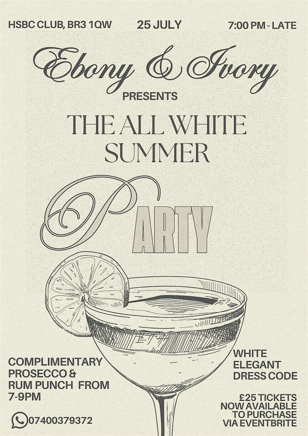 Ebony & Ivory Soirée presents... The All White Party