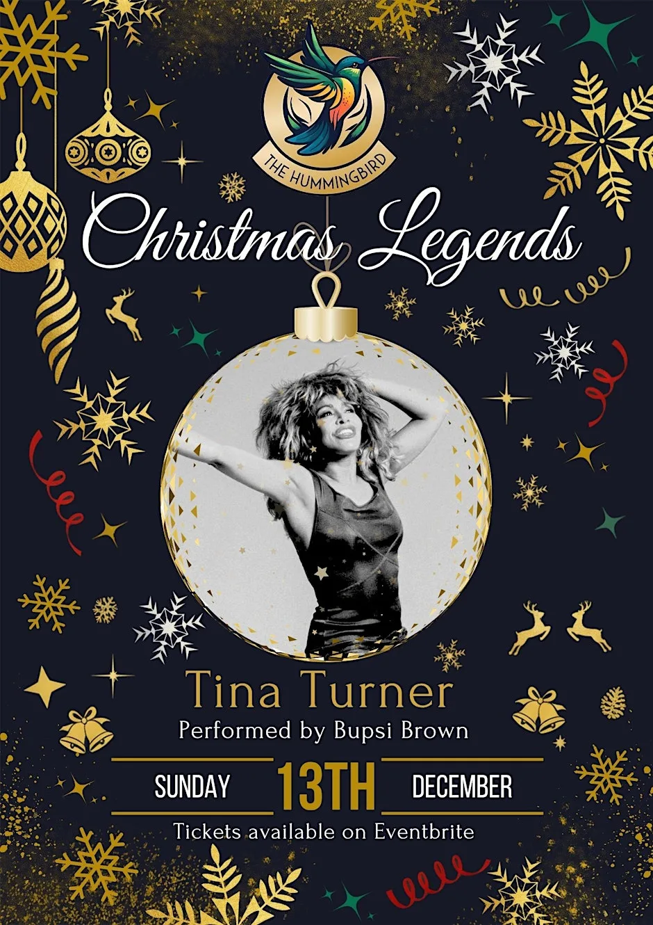 Christmas Legends - Tina Turner performed by Bupsi Brown at The Hummingbird