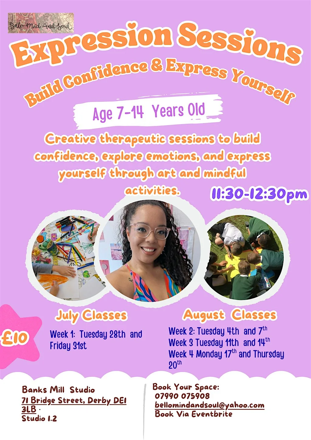 Expression Sessions : Build Confidence and Express yourself at Banks Mill Studios