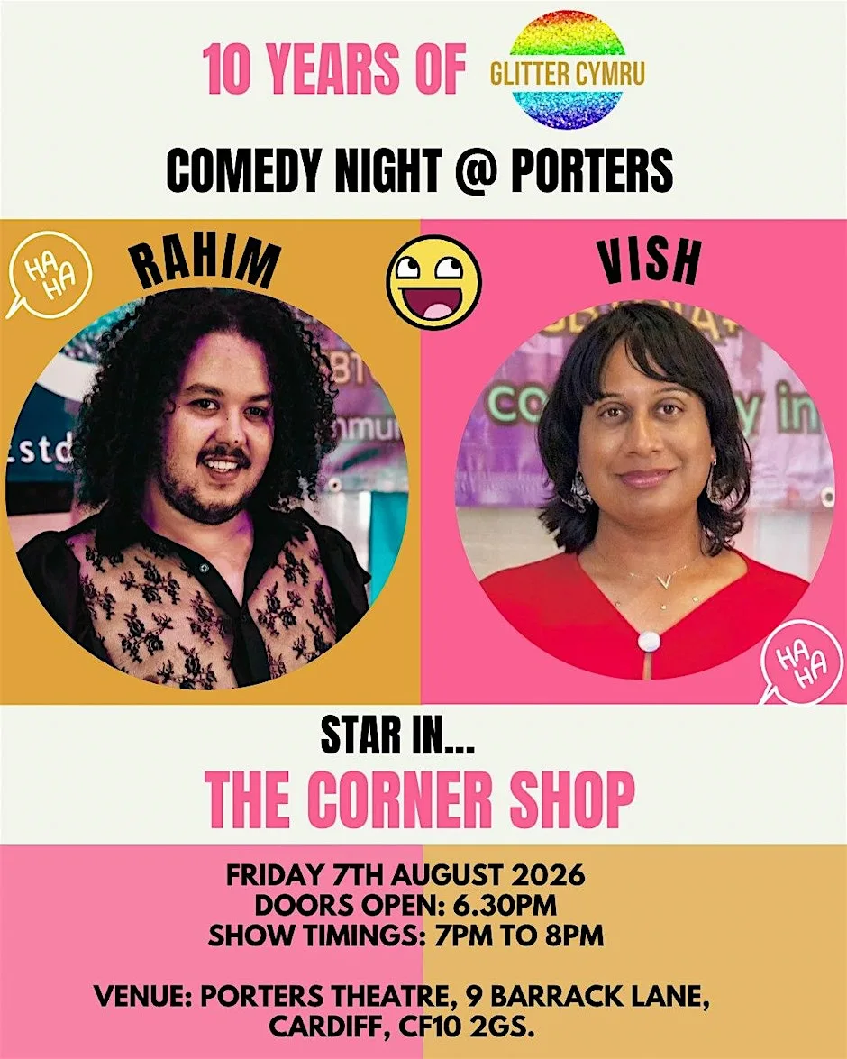 Glitter Cymru’s Comedy Night - Corner Shop at Porter's Cardiff