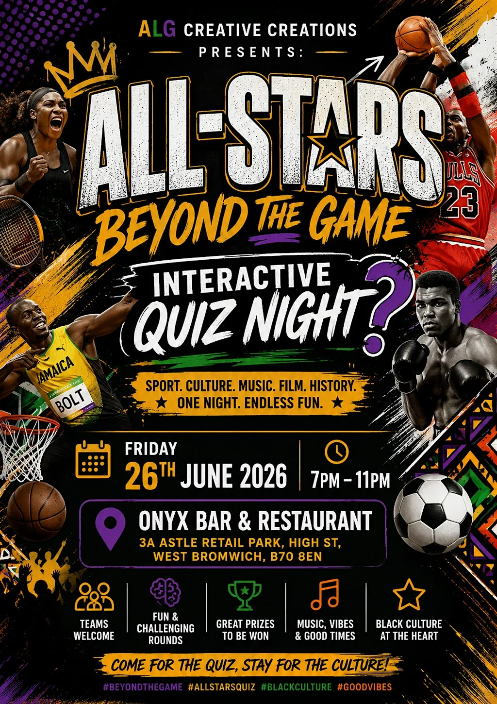 All-Stars - Beyond the Game: Interactive Quiz Night at Onyx Bar and Restaurant