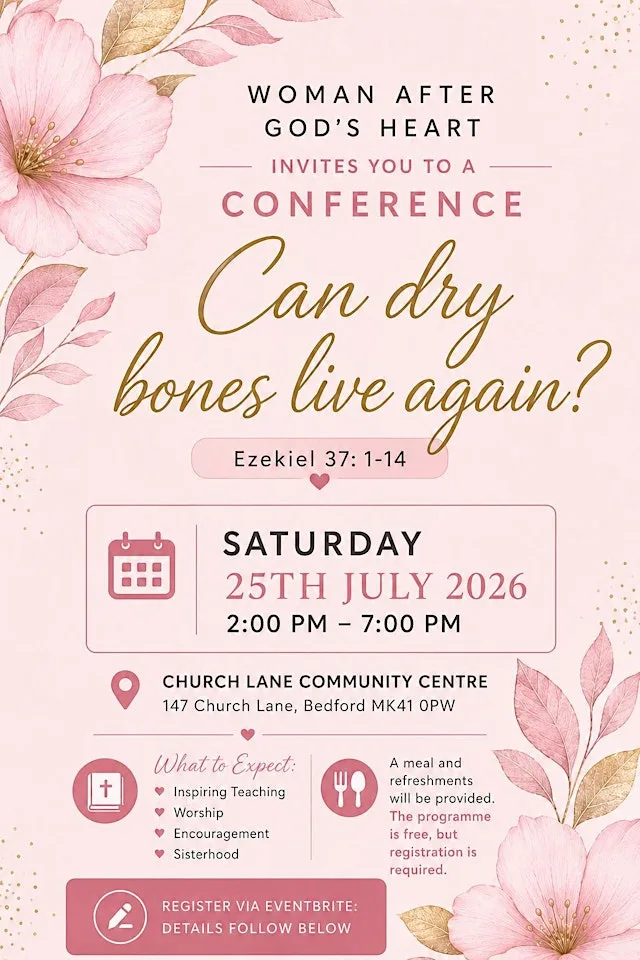 Woman After God's Heart - July Conference at Church Lane Community Centre