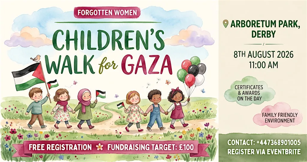 Children’s Walk for Gaza in Derby Arboretum Park at Derby Arboretum (Arboretum Park)