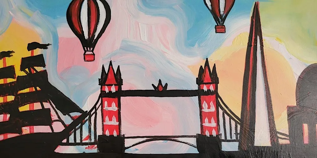 Sip & Paint London Pop Art Skyline at London Art Bar, Holborn