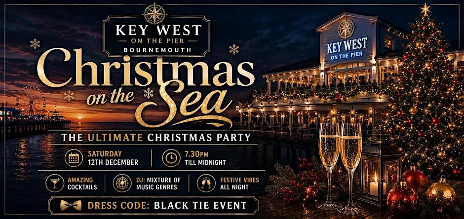 Christmas on the Sea. Christmas party (Key West - Bournemouth pier) at Key West - Coastal Restaurant & Entertainment