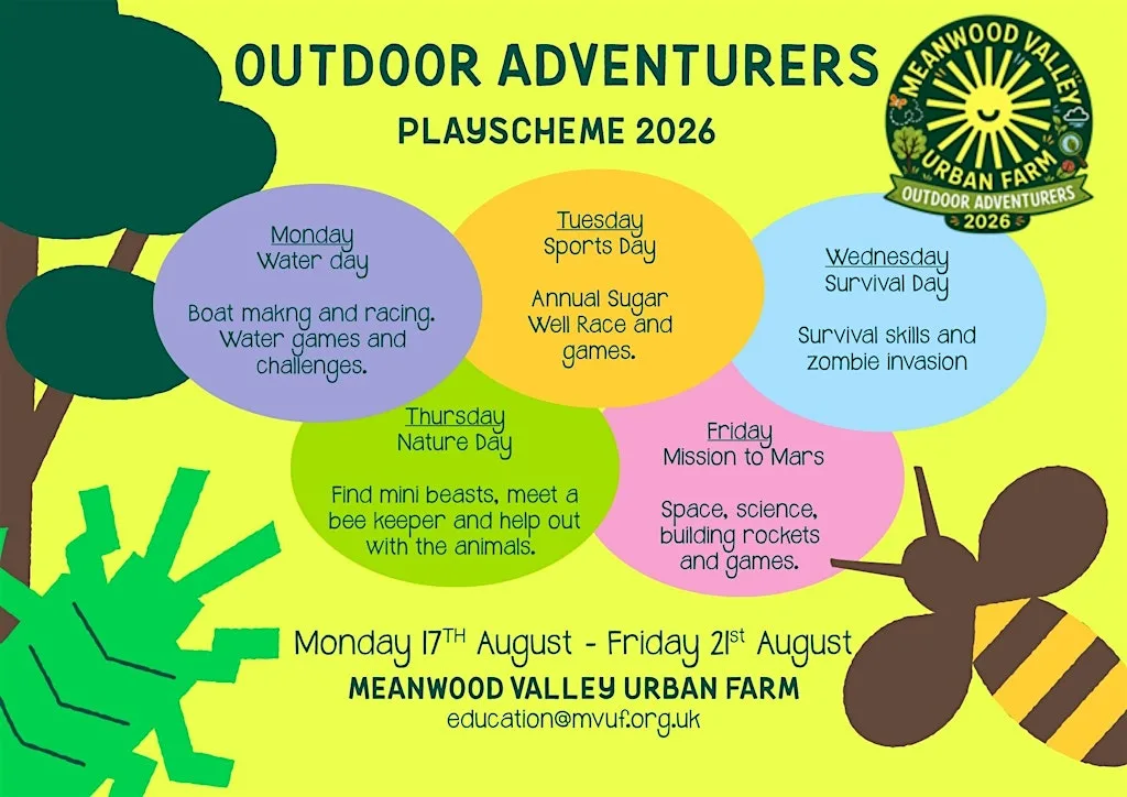MVUF 2026 Summer Playscheme - Outdoors Adventurers at Meanwood Valley Urban Farm