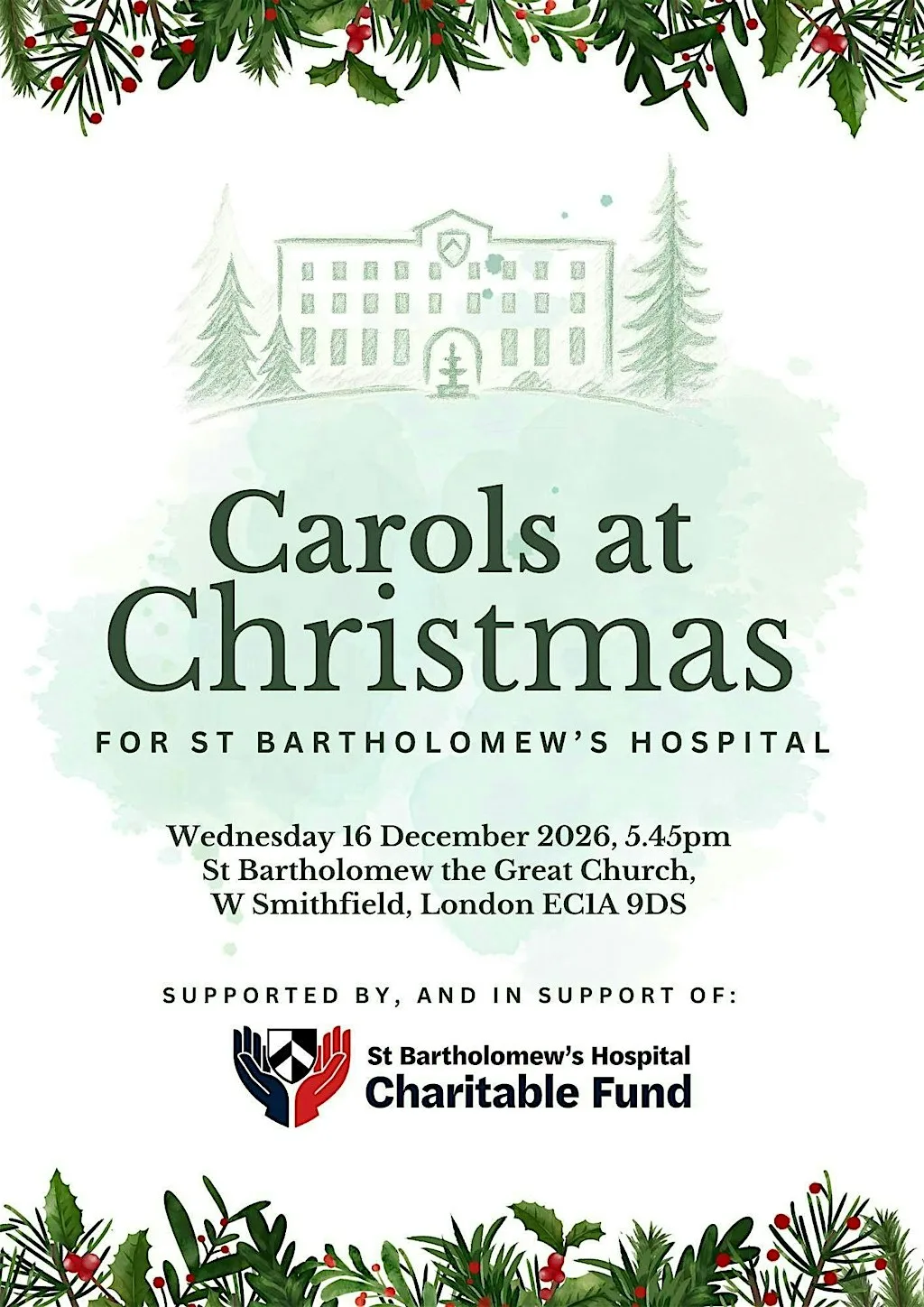 Carols at Christmas for St Bartholomew's Hospital