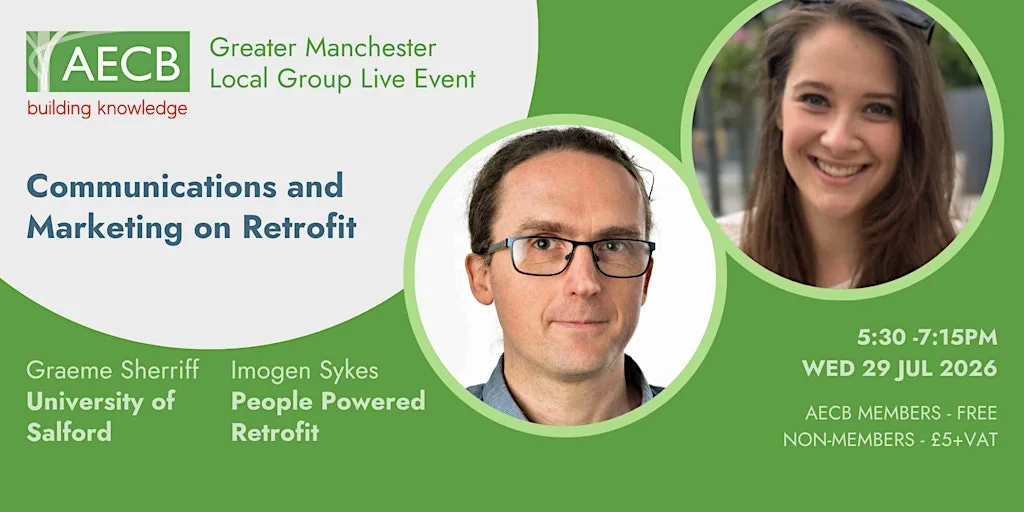 AECB Greater Manchester - Communications and Marketing on Retrofit at Manchester Technology Centre