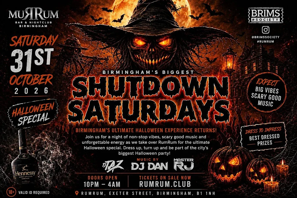 SHUTDOWN SATURDAY - Biggest Halloween Shutdown! at RumRum VIP Bar & Lounge