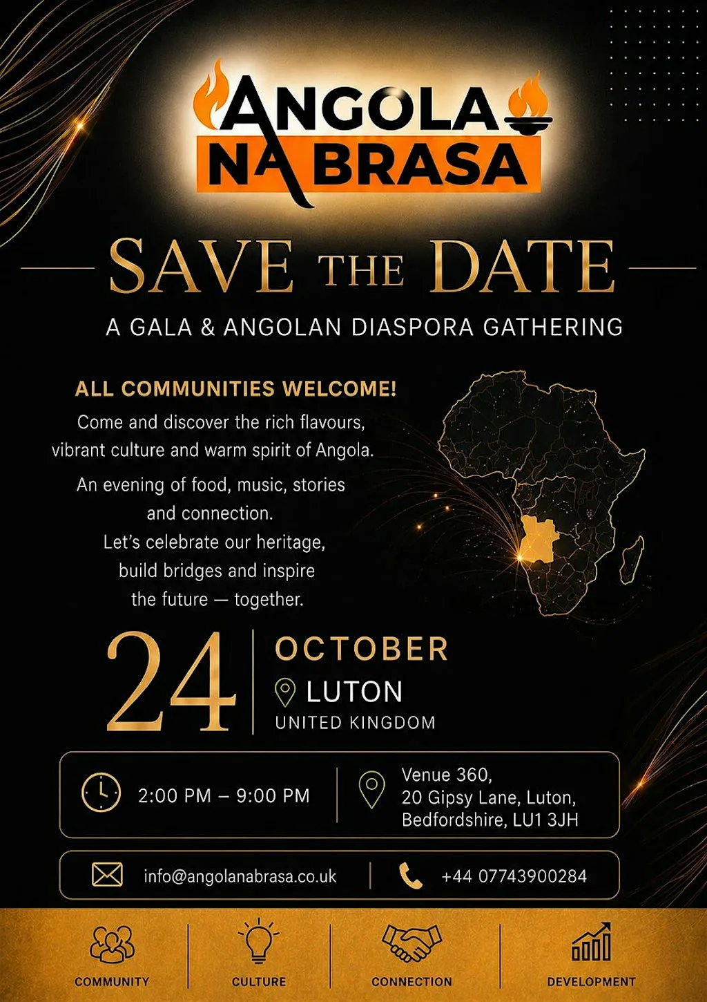 A GALA & ANGOLAN DIASPORA GATHERING at Venue 360 - The Riverside