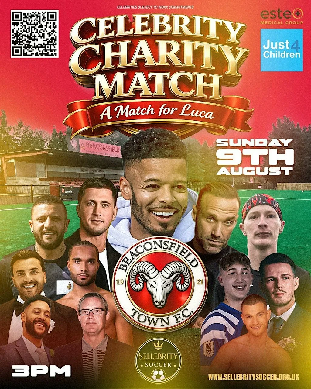 Celebrity charity football match at Beaconsfield Town Football Club Limited