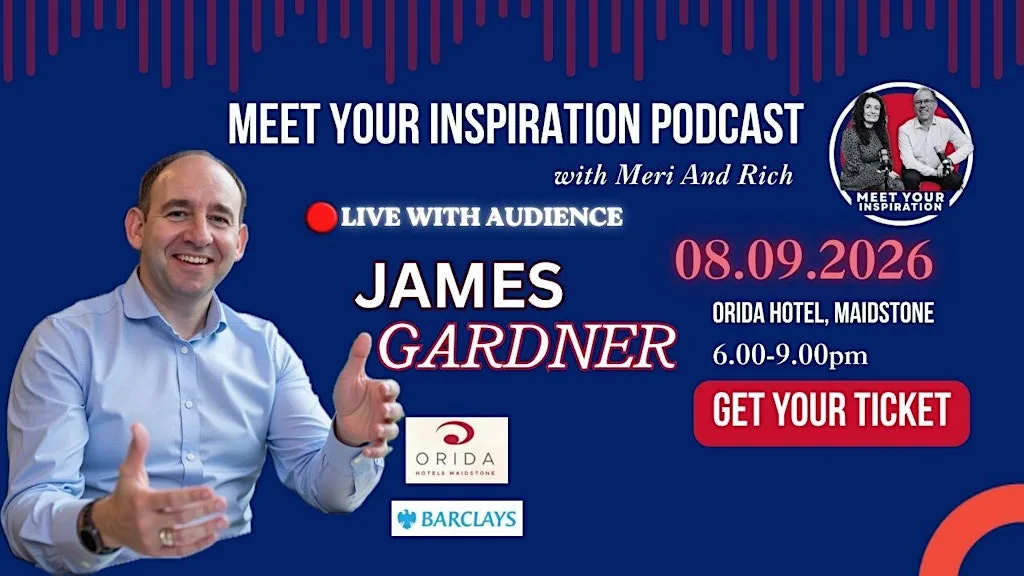 Meet Your Inspiration Podcast Live with James Gardner at ORIDA Hotels Maidstone