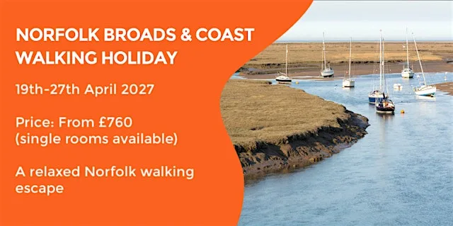 NORFOLK BROADS AND COAST WALKING HOLIDAY at Sprowston Manor Hotel, Spa & Golf