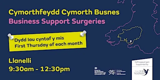 Cymorthfeydd Ymgysylltu â Busnesau | Business Engagement Surgery at Llyfrgell Llanelli Library