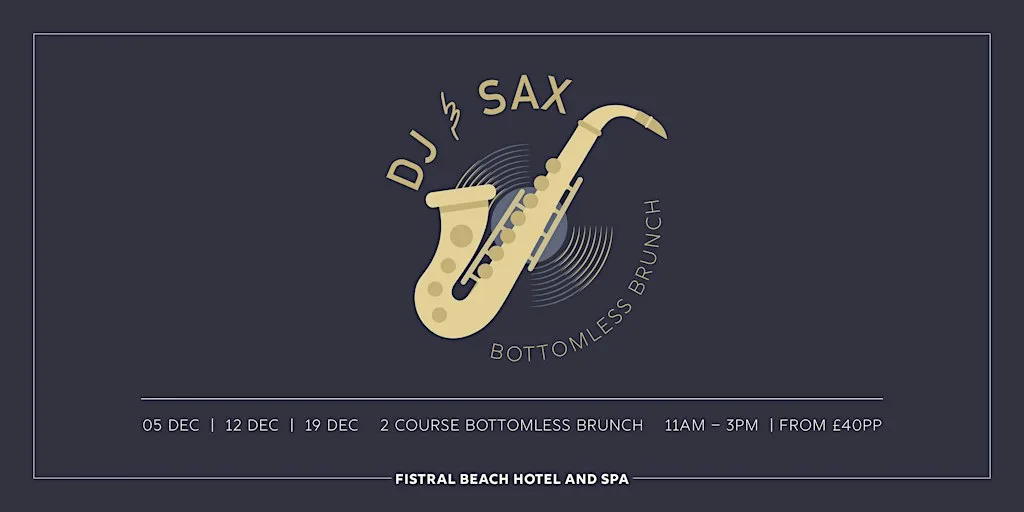 Festive DJ and Sax Bottomless Brunch | Saturday 19th December 2026 at Fistral Beach Hotel and Spa