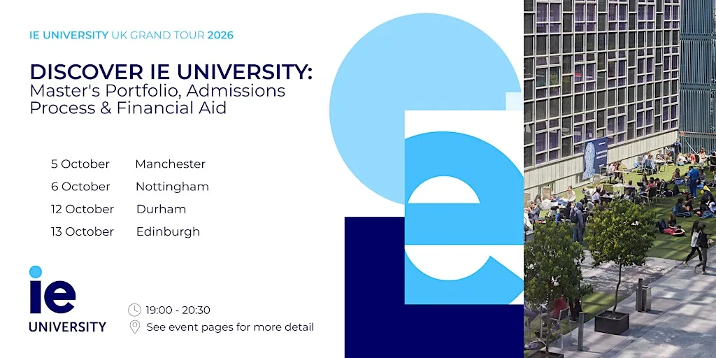 Discover IE University: Master's portfolio, admissions process and financial aid at Hotel Indigo Durham by IHG