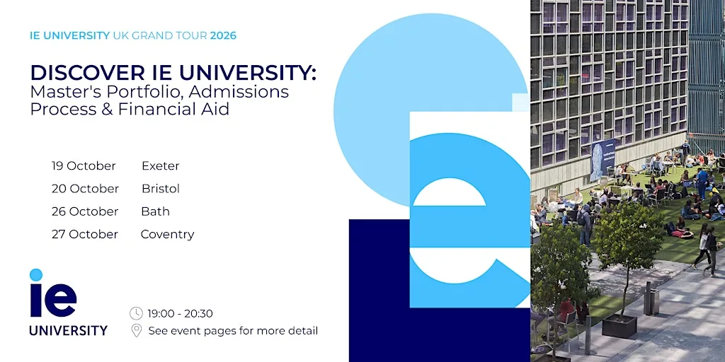 Discover IE University: Master's portfolio, admissions process and financial aid at Radcliffe - Warwick Conferences
