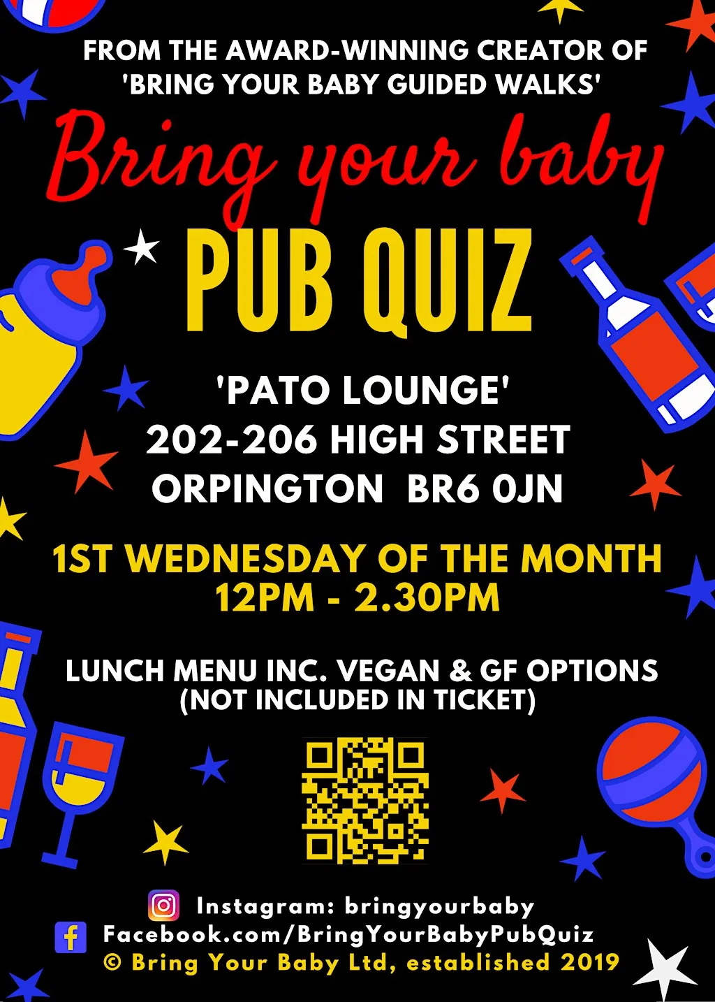 BRING YOUR BABY PUB QUIZ | Orpington Parent Social at Pato Lounge