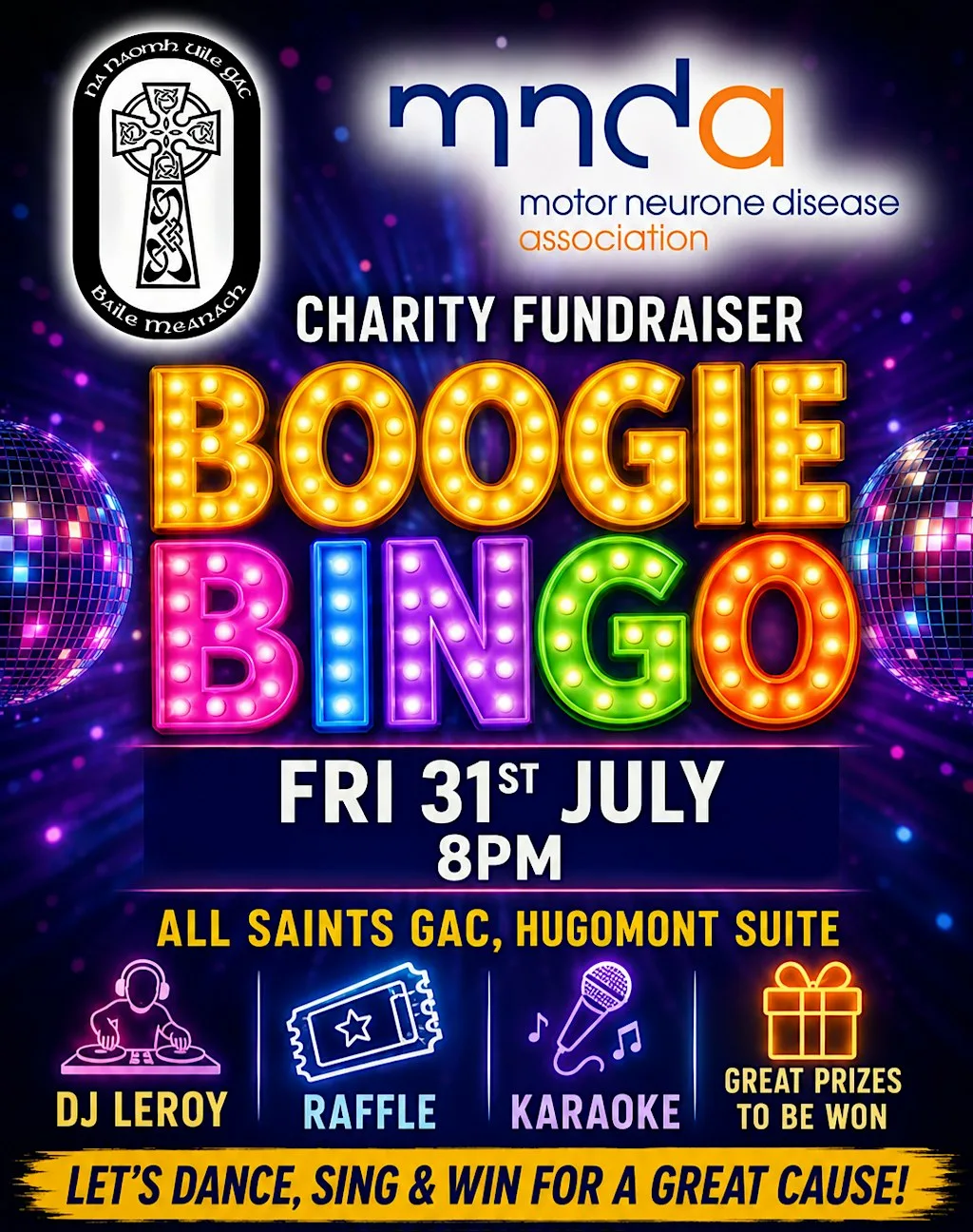 Boogie Bingo Fundraiser at All Saints GAC Ballymena