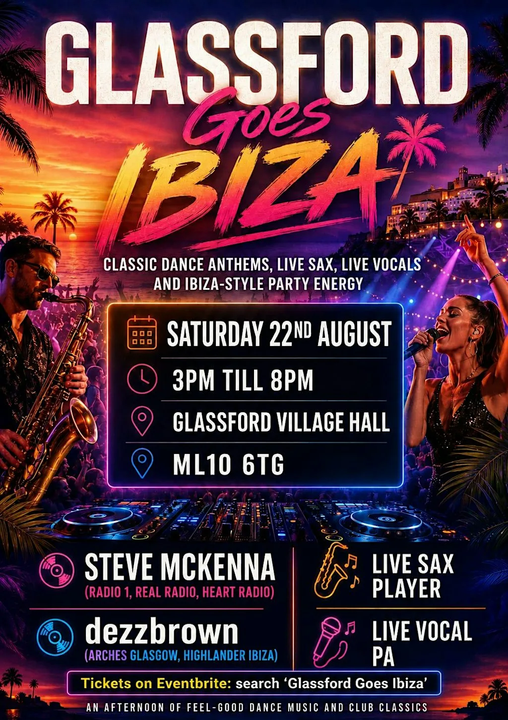 Glassford Goes Ibiza at Glassford Village Hall